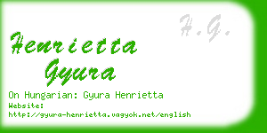 henrietta gyura business card